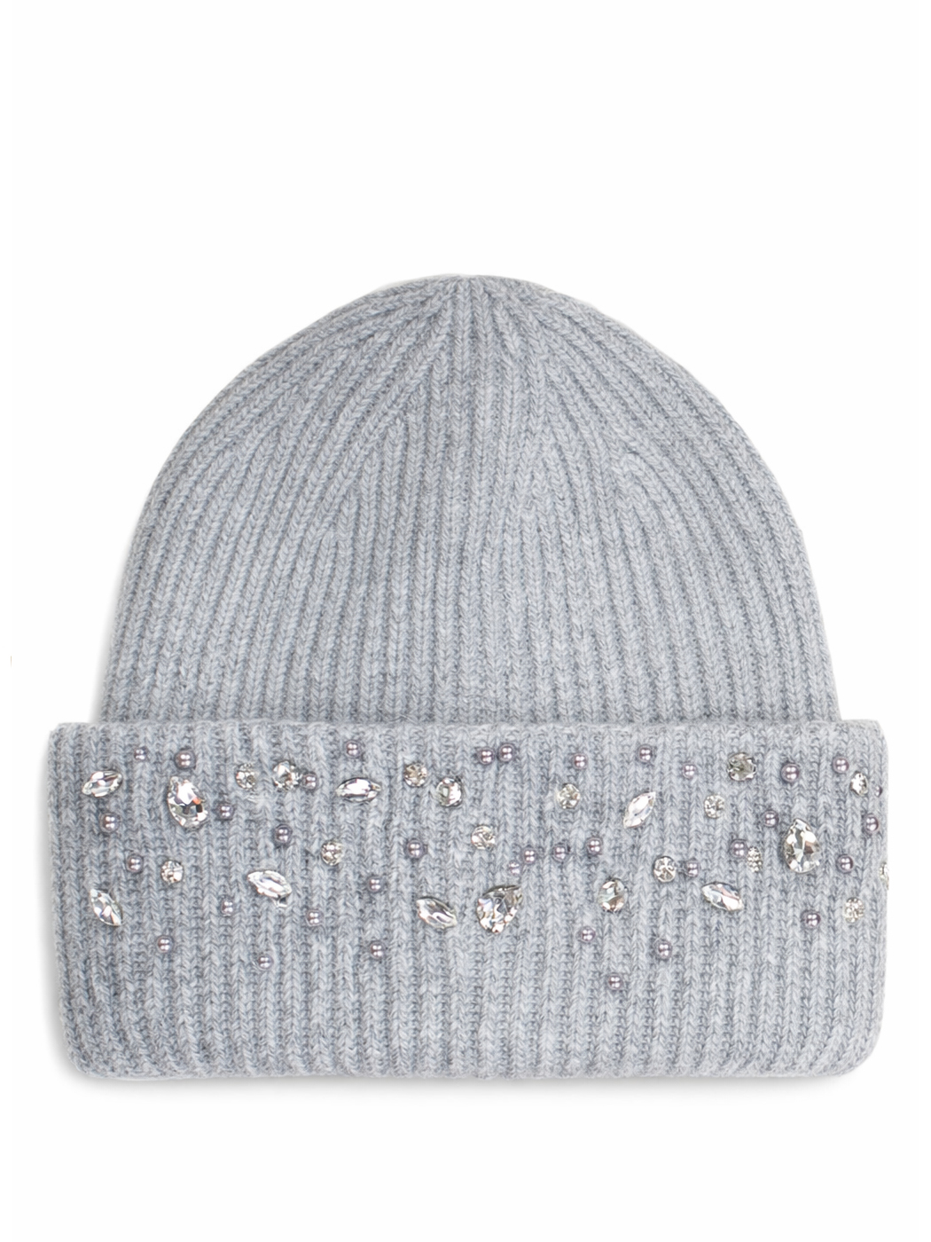 CAPPELLO CON CASTONI, 100%PC, MADE IN PRC        - GREY